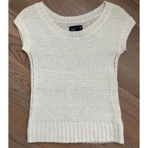 American Eagle Cream Sweater Knit Top - Picture 2 of 5